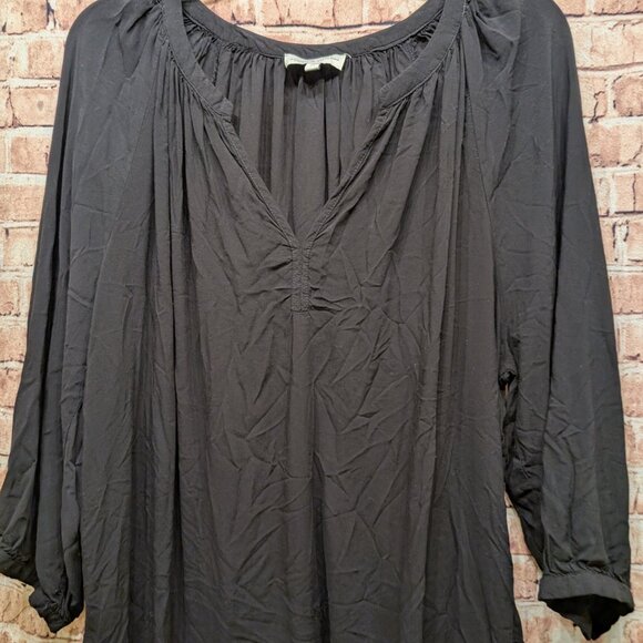 Adrienne Vittadini 100% Rayon V-Neck Blouse 3/4 Sleeve Size 1X - Picture 2 of 10